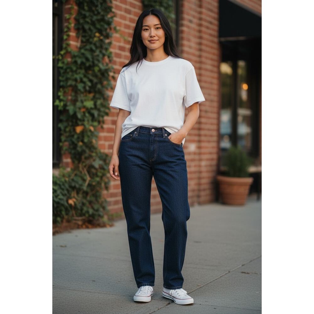 Patagonia Women's Straight Fit Jeans Size : 32x27 Color: Dark Rinse